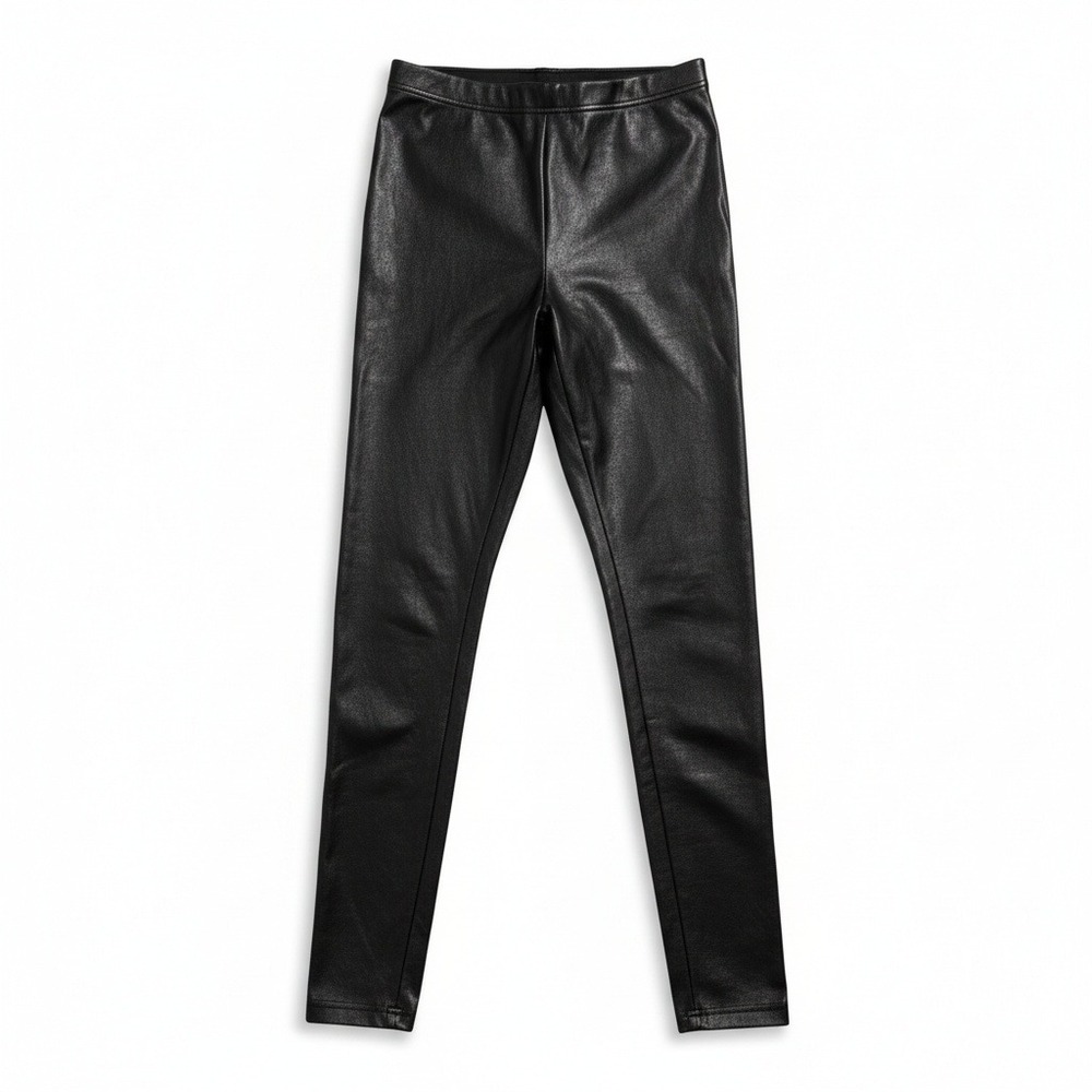 Commando Womens Faux Leather Leggings S Black High Rise Stretch Night Out Goth - Picture 4 of 5